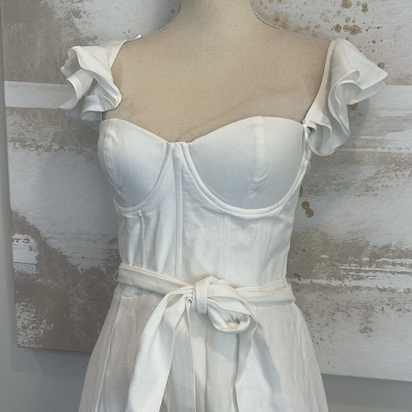 Heaven Sent Corset Flutter Dress Runaway Bride Dress - White Dress (NWT) - Picture 3 of 5
